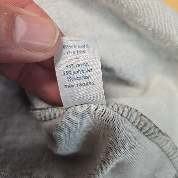 Marine Layer Henley Shirt Mens Size Small Long Sleeve Heathered Gray Made in USA - Picture 9 of 9